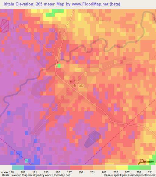 Ititala,Azerbaijan Elevation Map