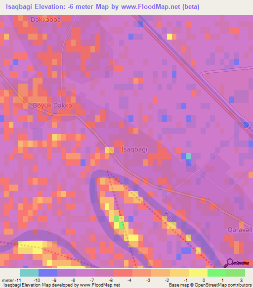 Isaqbagi,Azerbaijan Elevation Map