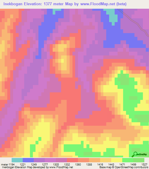 Inekbogan,Azerbaijan Elevation Map