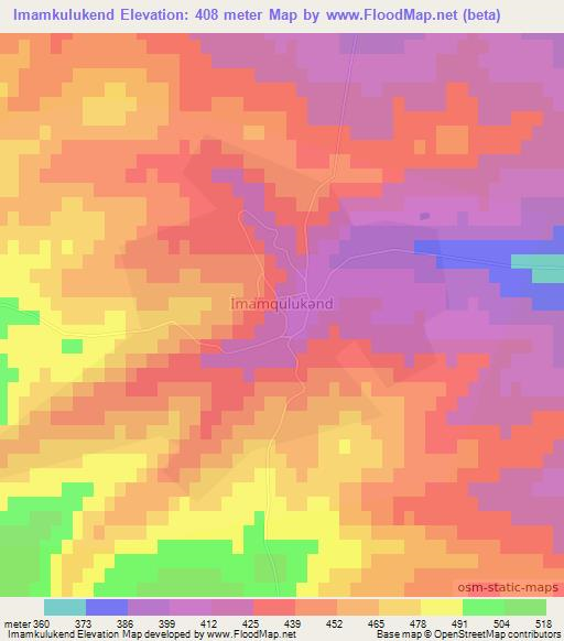 Imamkulukend,Azerbaijan Elevation Map