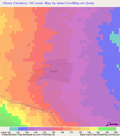 Hiloba,Azerbaijan Elevation Map