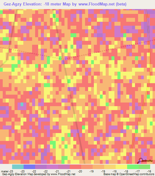 Gez-Agzy,Azerbaijan Elevation Map