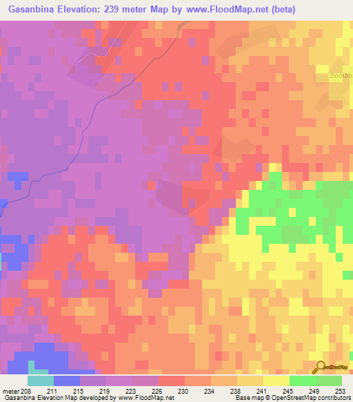 Gasanbina,Azerbaijan Elevation Map