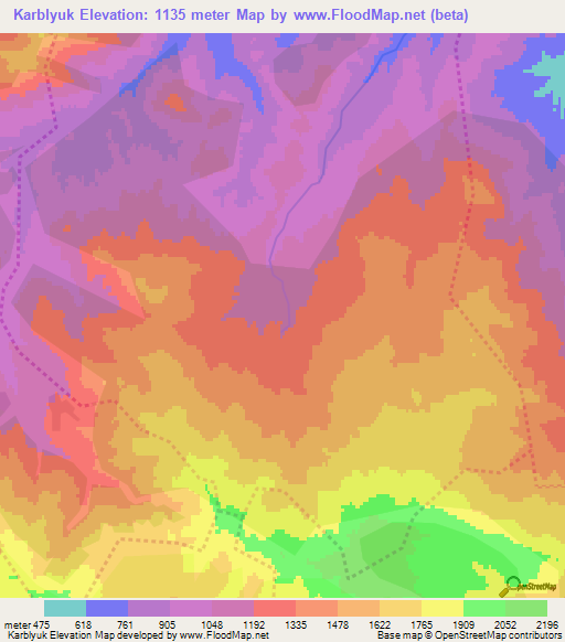 Karblyuk,Azerbaijan Elevation Map
