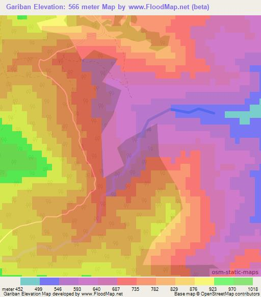Gariban,Azerbaijan Elevation Map