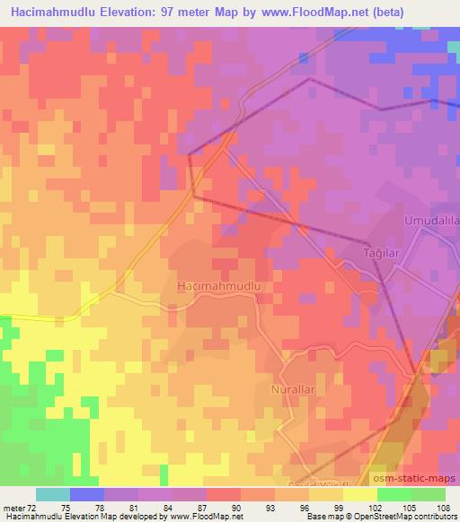 Hacimahmudlu,Azerbaijan Elevation Map