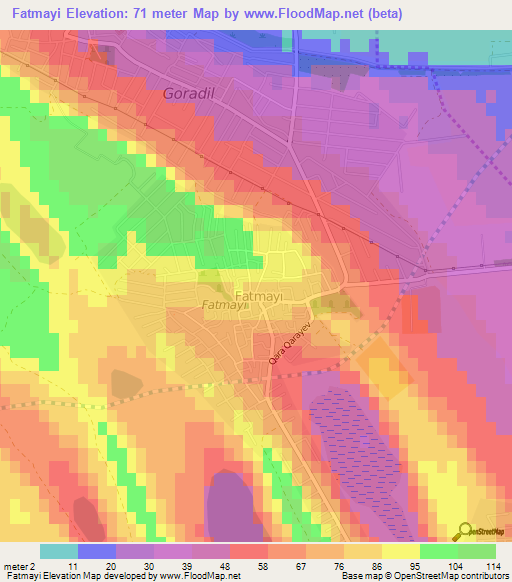 Fatmayi,Azerbaijan Elevation Map