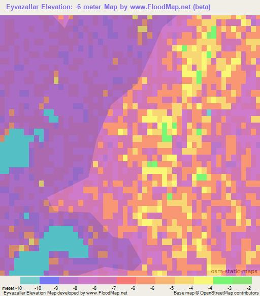 Eyvazallar,Azerbaijan Elevation Map