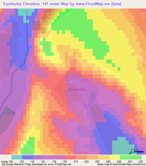 Eynibulaq,Azerbaijan Elevation Map
