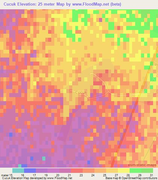 Cucuk,Azerbaijan Elevation Map
