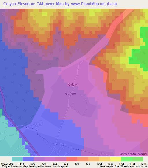 Culyan,Azerbaijan Elevation Map