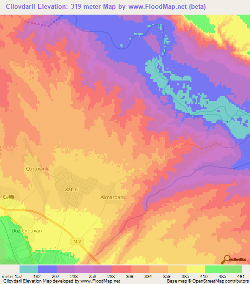 Cilovdarli,Azerbaijan Elevation Map