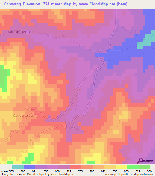Canyataq,Azerbaijan Elevation Map