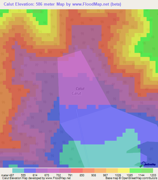 Calut,Azerbaijan Elevation Map