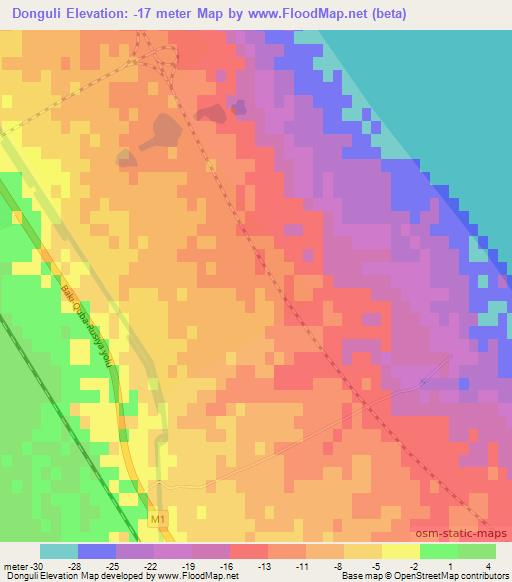 Donguli,Azerbaijan Elevation Map