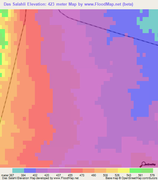 Das Salahli,Azerbaijan Elevation Map