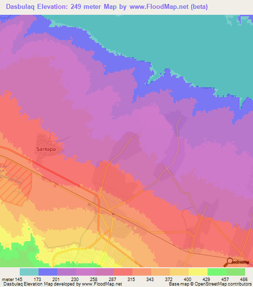 Dasbulaq,Azerbaijan Elevation Map
