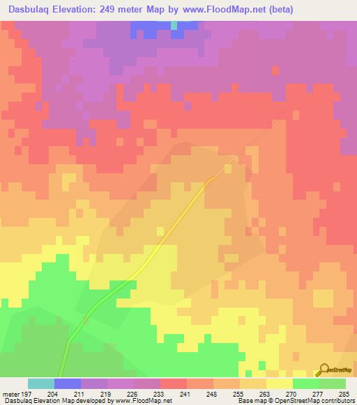Dasbulaq,Azerbaijan Elevation Map