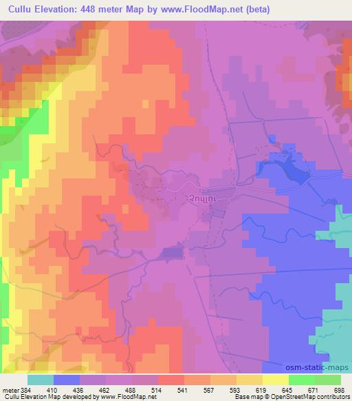 Cullu,Azerbaijan Elevation Map