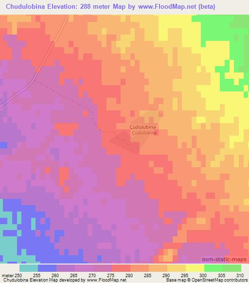 Chudulobina,Azerbaijan Elevation Map