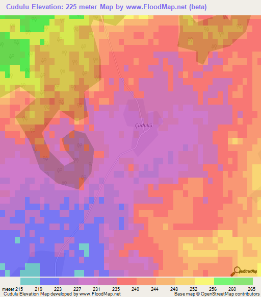 Cudulu,Azerbaijan Elevation Map