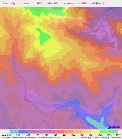 Cisti Klyuc,Azerbaijan Elevation Map