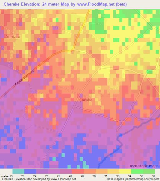 Chereke,Azerbaijan Elevation Map