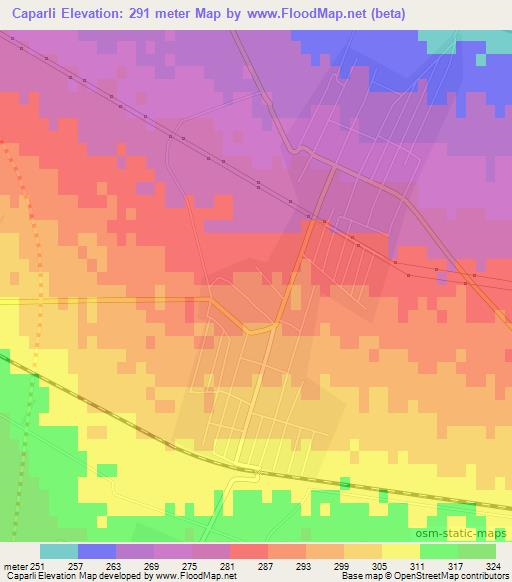 Caparli,Azerbaijan Elevation Map