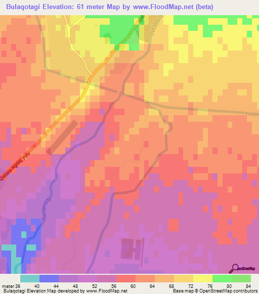 Bulaqotagi,Azerbaijan Elevation Map