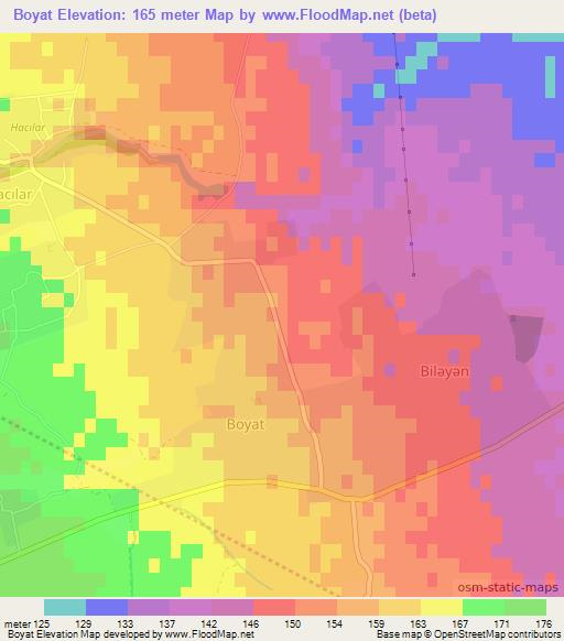 Boyat,Azerbaijan Elevation Map