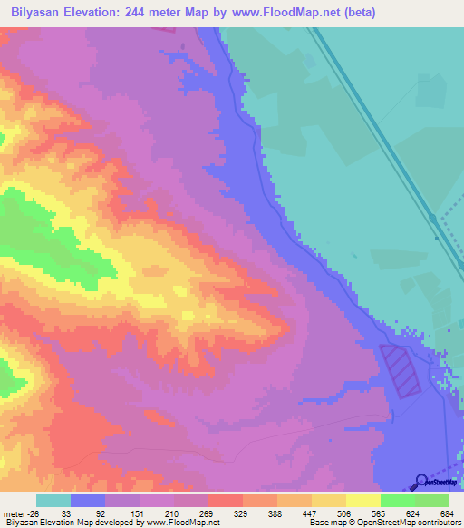 Bilyasan,Azerbaijan Elevation Map