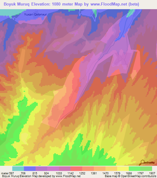 Boyuk Muruq,Azerbaijan Elevation Map