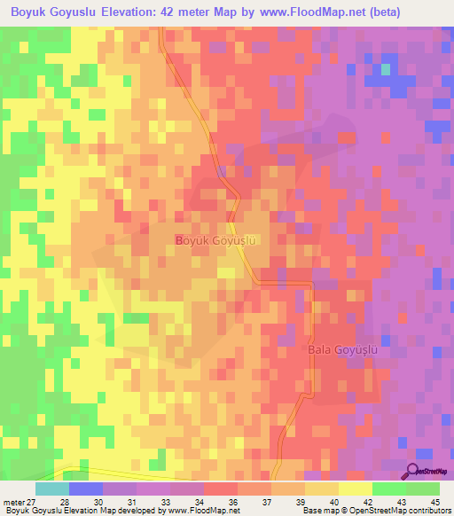 Boyuk Goyuslu,Azerbaijan Elevation Map