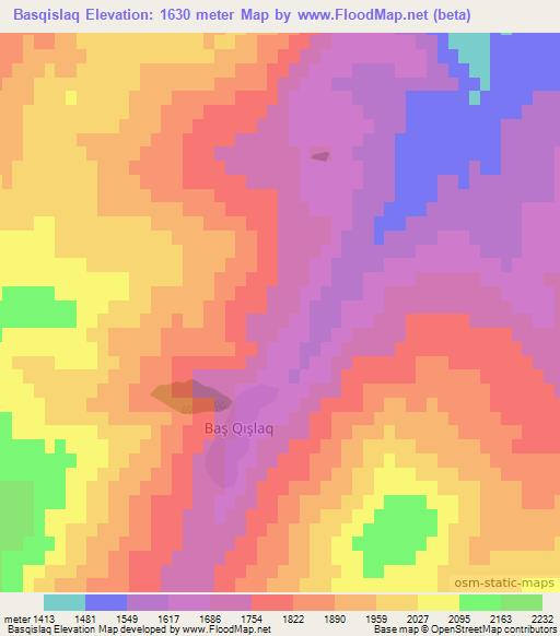 Basqislaq,Azerbaijan Elevation Map