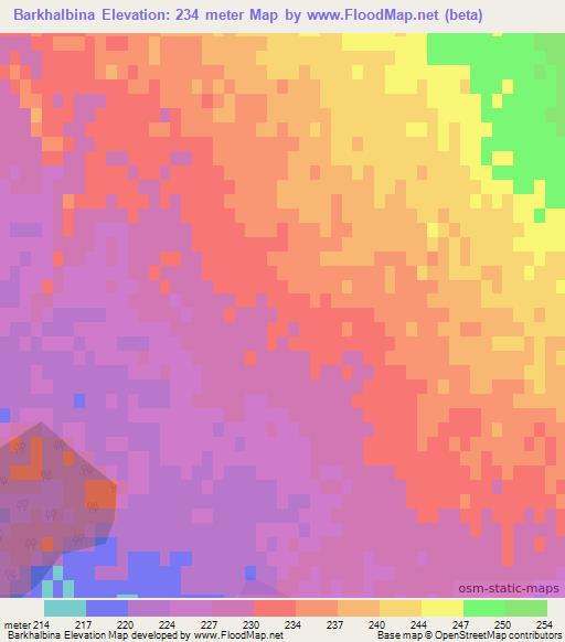 Barkhalbina,Azerbaijan Elevation Map
