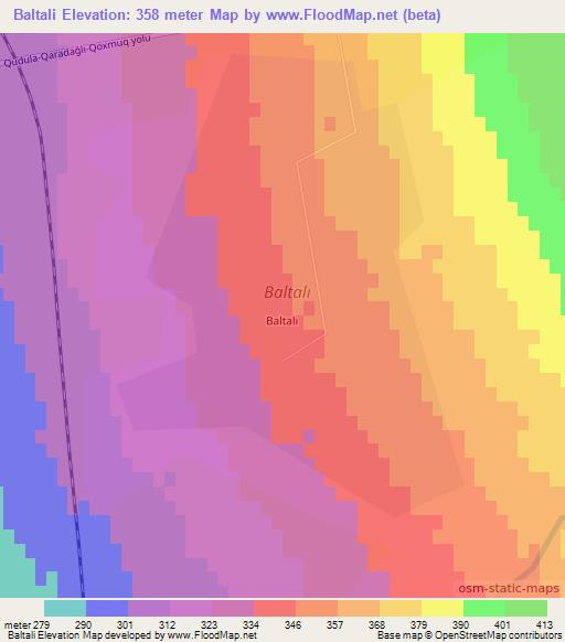 Baltali,Azerbaijan Elevation Map