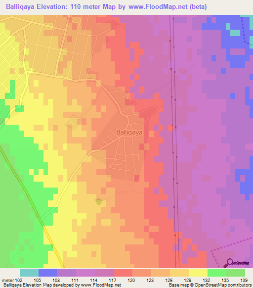 Balliqaya,Azerbaijan Elevation Map