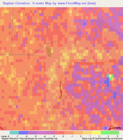 Bagban,Azerbaijan Elevation Map