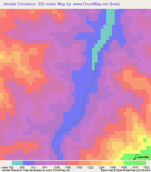 Asralar,Azerbaijan Elevation Map