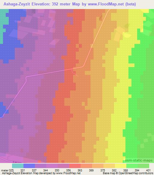 Ashaga-Zeyzit,Azerbaijan Elevation Map