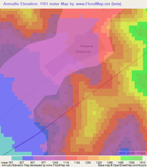 Armudlu,Azerbaijan Elevation Map