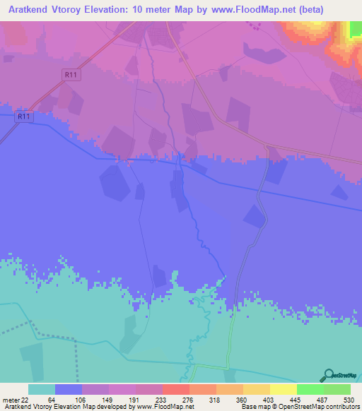 Aratkend Vtoroy,Azerbaijan Elevation Map