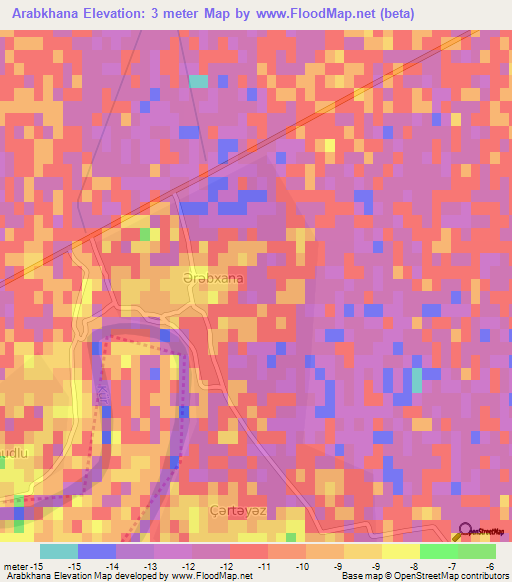Arabkhana,Azerbaijan Elevation Map