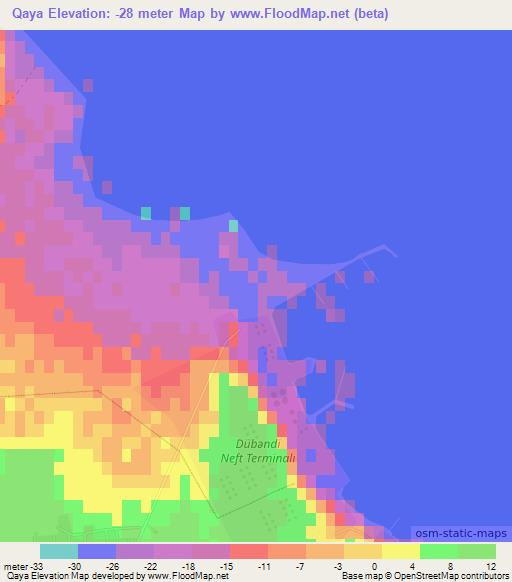 Qaya,Azerbaijan Elevation Map