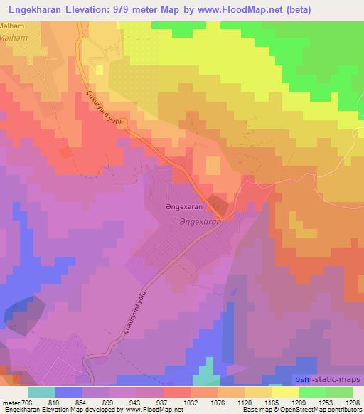 Engekharan,Azerbaijan Elevation Map
