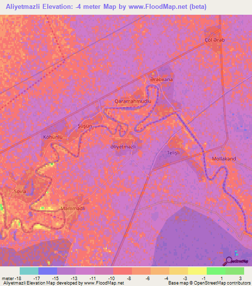 Aliyetmazli,Azerbaijan Elevation Map
