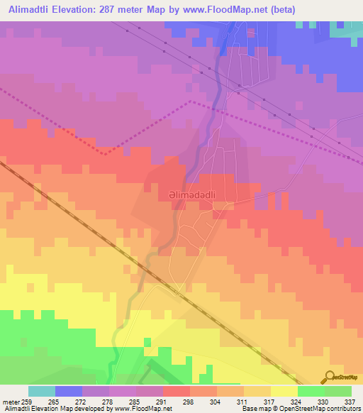 Alimadtli,Azerbaijan Elevation Map
