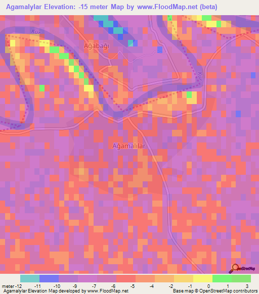 Agamalylar,Azerbaijan Elevation Map