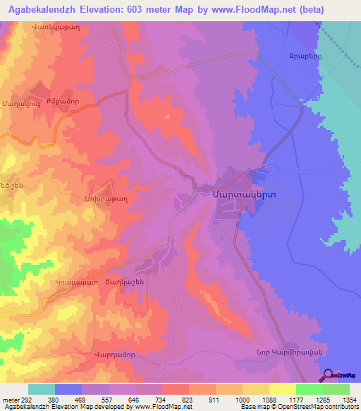 Agabekalendzh,Azerbaijan Elevation Map