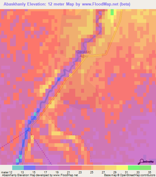 Abaskhanly,Azerbaijan Elevation Map